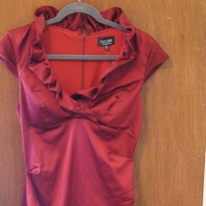 A Fancy Satin Red Dress